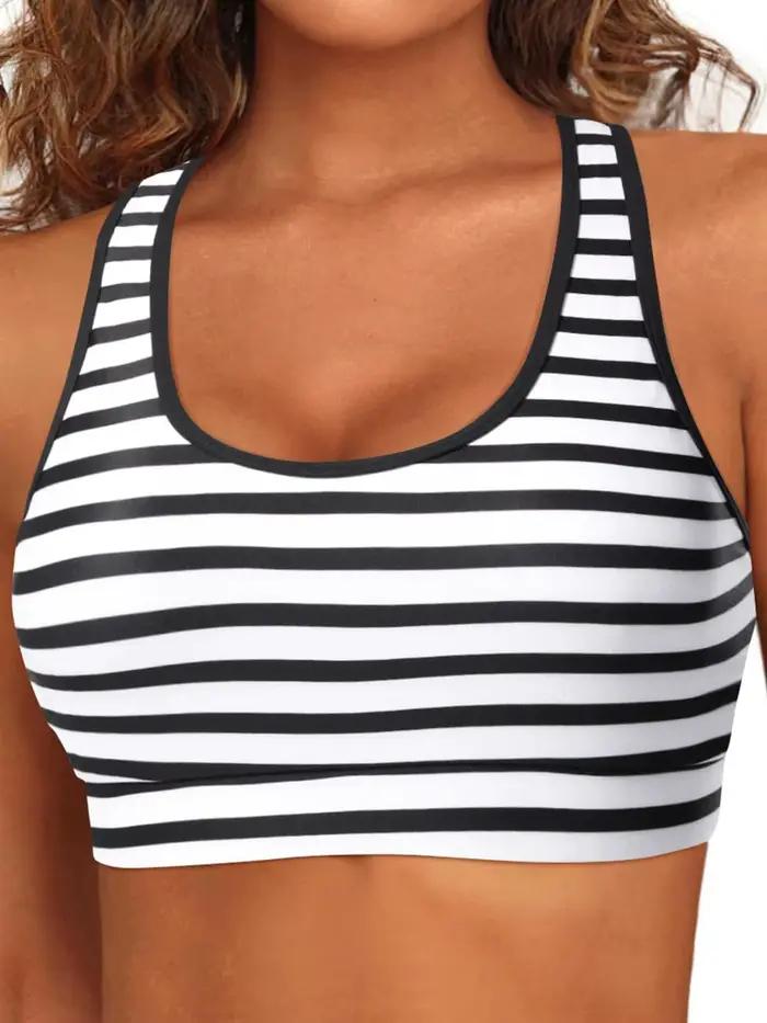 Nouveau Maillot de Bain Sportif 2025 – Bikini Triangle Antichoc en Polyester pour Femme