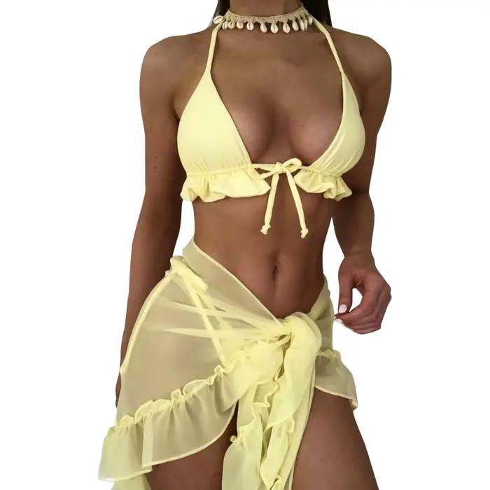 Maillot de bain à lacets pour femmes