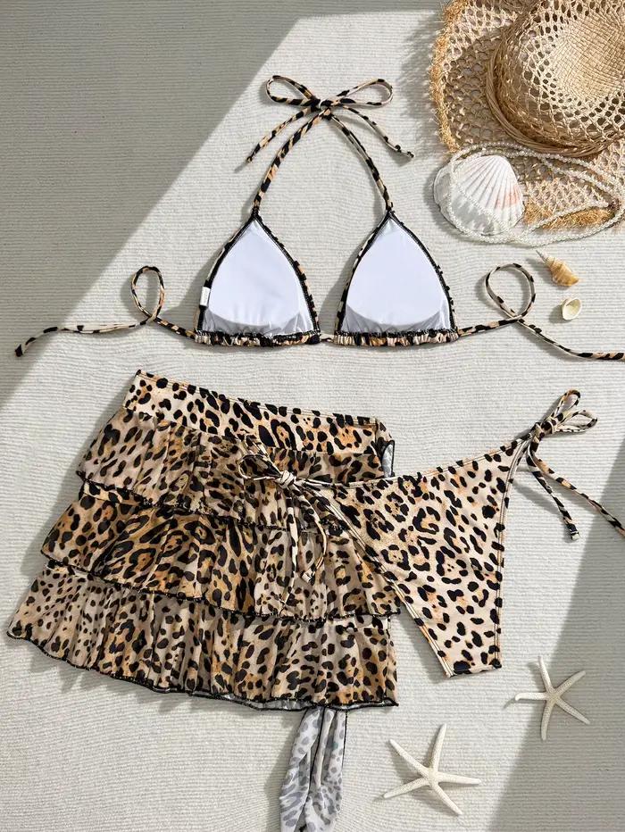 Maillot de bain sexy imprimé léopard pour femmes