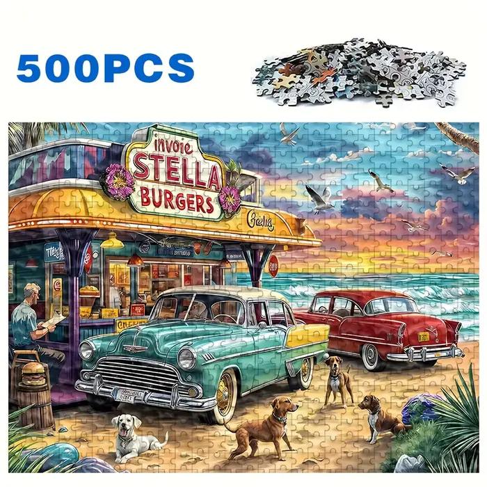 Puzzle pour adultes 500/1000/1200/2000 pièces, casse-tête stimulant avec images complexes, anti-stress, soirée de jeux en famille