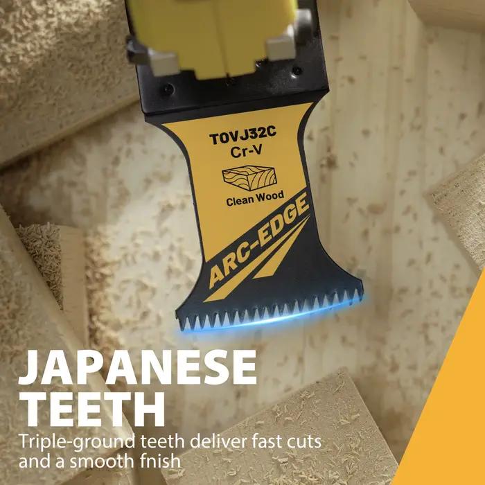 TOLESA 3/50 pièces jeu de lames de scie oscillantes à bord d'arc lames multi-outils oscillantes à dents japonaises pour bois plastique coupe propre