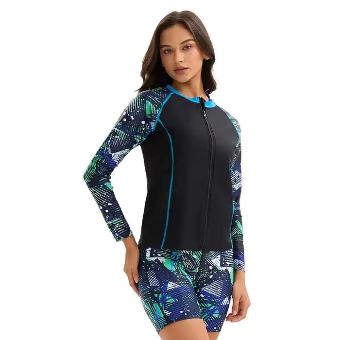 Maillot de bain trois pièces imprimé Boyleg pour femmes