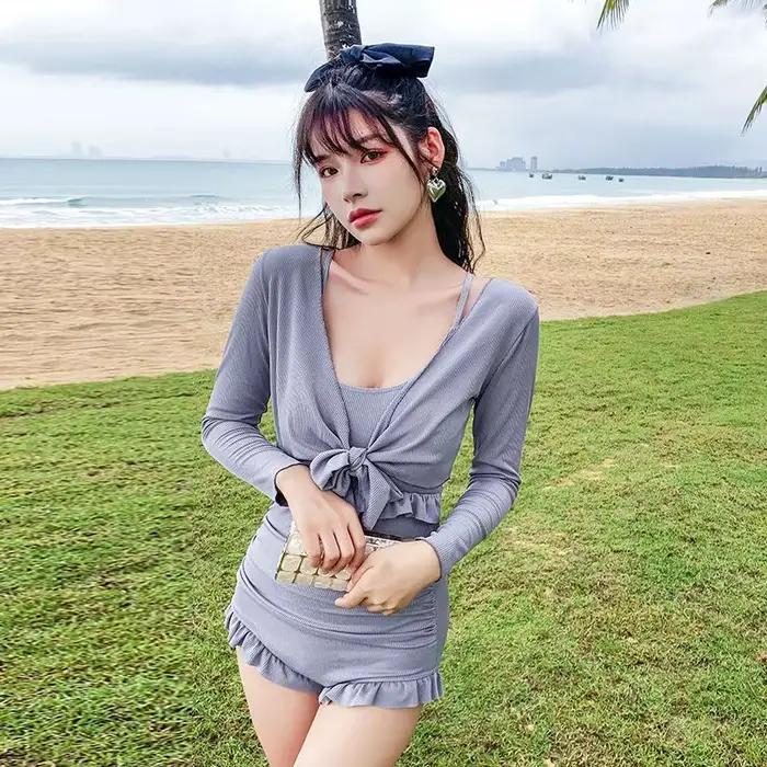 Maillot de bain une pièce à manches longues pour femme