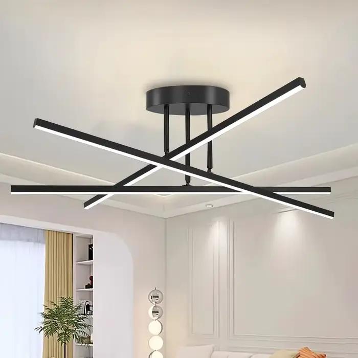 Suspension salon lumière nordique luminaires moderne et Simple or noir aluminium chambre salle à manger lumière principale
