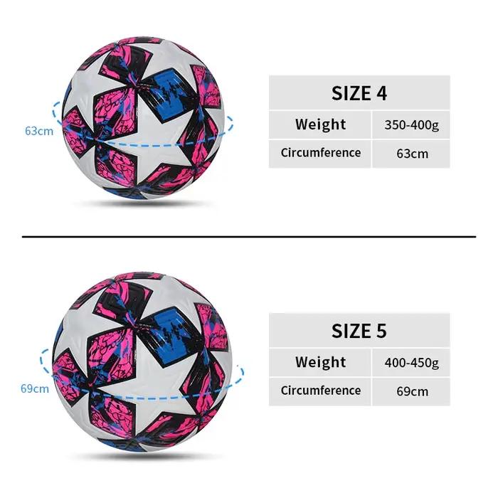 Ballon de Football Standard professionnel Sports de plein air ballons de Match entraînement Football sans couture matériau PU de haute qualité taille 5 taille 4