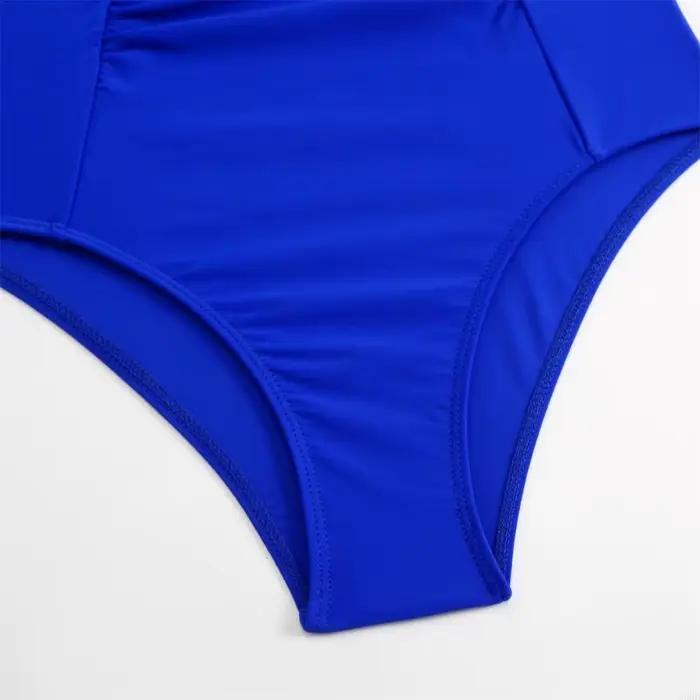 Maillot bain Monokini à col en V pour femmes