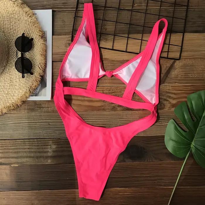 Sexy découpé une pièce maillot de bain femmes maillots