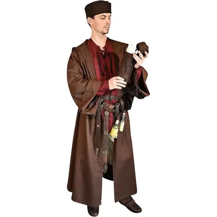 Accessoire de Costume médiéval, porte-bouteille d'eau en cuir, flacon de vin, étui de transport, bouilloire Steampunk, sac de défilement, pochette de ceinture pour Cosplay