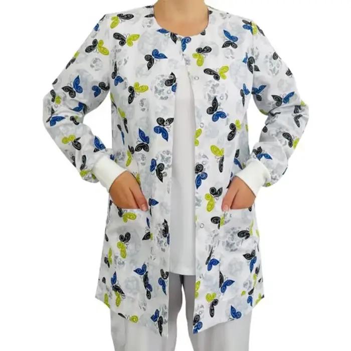 Hennar-Vestes génératrices longues unisexes, vestes médicales, haut de gIslande, taille XXS- 4XL