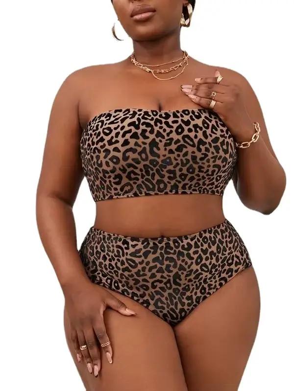 0XL-4XL nouveau Bikini léopard grande taille