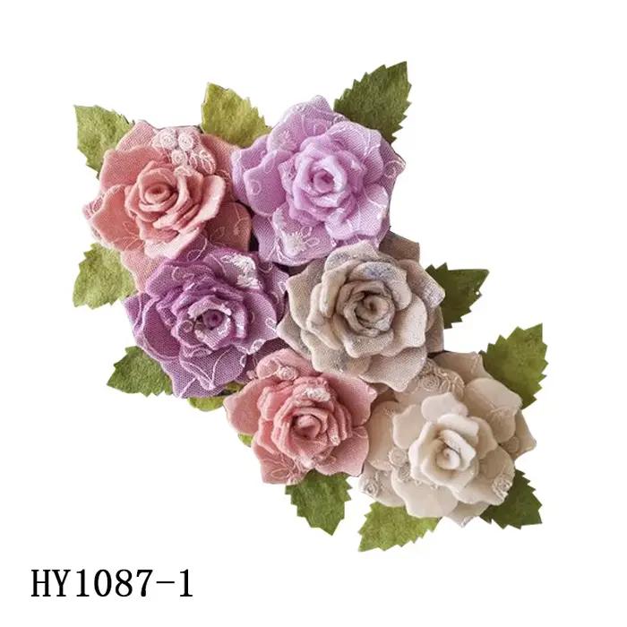 Matrices de découpe de fleurs de roses, matrices en bois adaptées aux Machines de découpe courantes sur le marché HY1087
