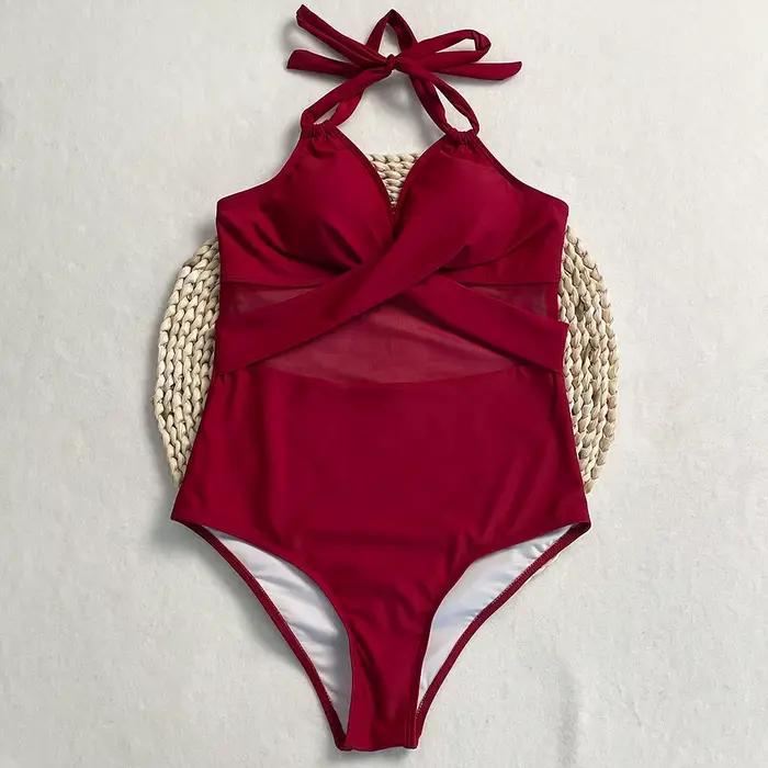 DEBAIOR 2025 nouveau femmes Sexy une pièce licou Bikini ensemble taille haute maillot de bain serré maillot de bain été maillots de bain