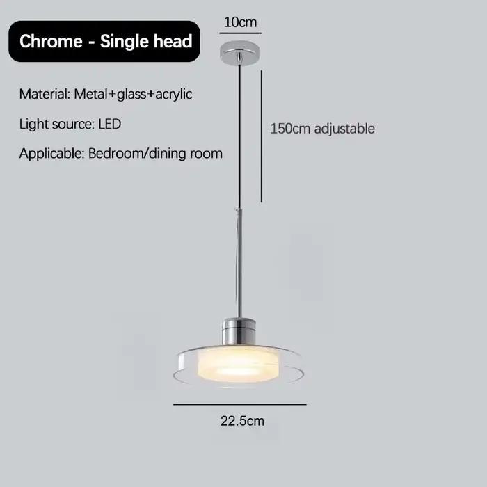 Lampe suspendue de styliste italien, Art créatif, en acrylique, ovni lévitant, pour salon, Restaurant, chambre à coucher, Table à manger