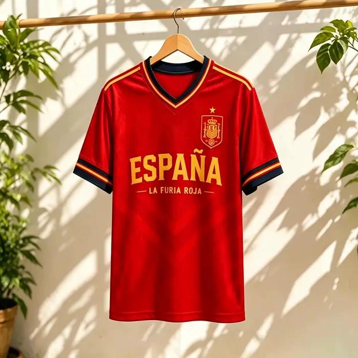 Maillot de football 2026 Homme Femme Espagne La Furia Roja N°10 Séchage rapide Entraînement sportif Manches courtes