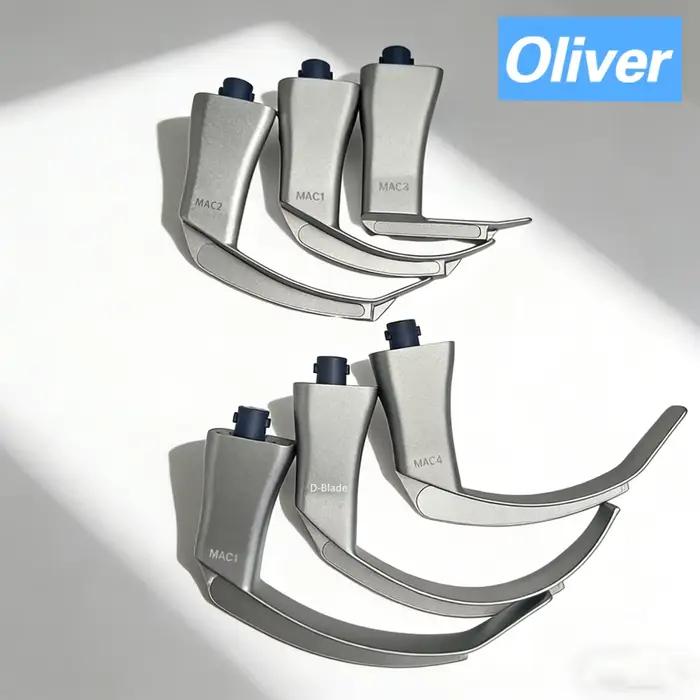 Laryngoscope vidéo d'anesthésie à écran tactile HD de 3.5 pouces, lames stérilisables réutilisables, 6 tailles pour l'anesthésie, expédition rapide au mexique