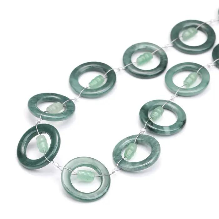 Perles de Jadeite Naturelle Bleu Glace Grande Taille 24mm pour Bracelet DIY, Breloque, Accessoires et Amulettes – Cadeaux pour Femmes et Hommes