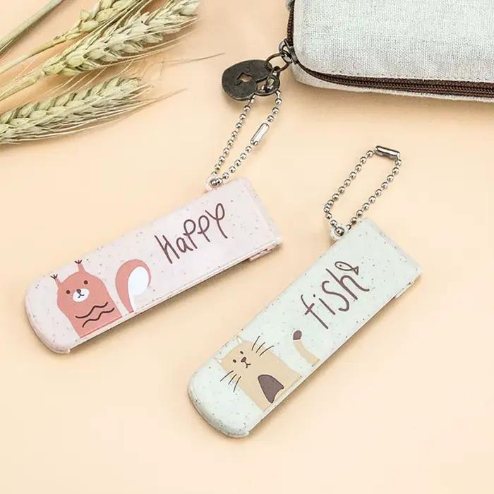 Petit miroir peigne ensemble couleur mode Portable pli maquillage miroir avec peigne pour fille cadeau outils de maquillage vanité miroir voyage