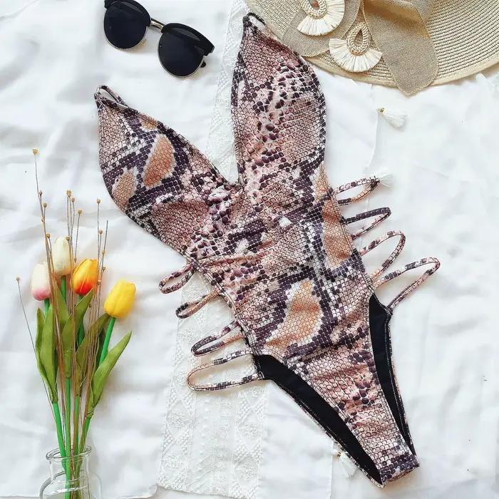 Maillot de bain une pièce métallisé