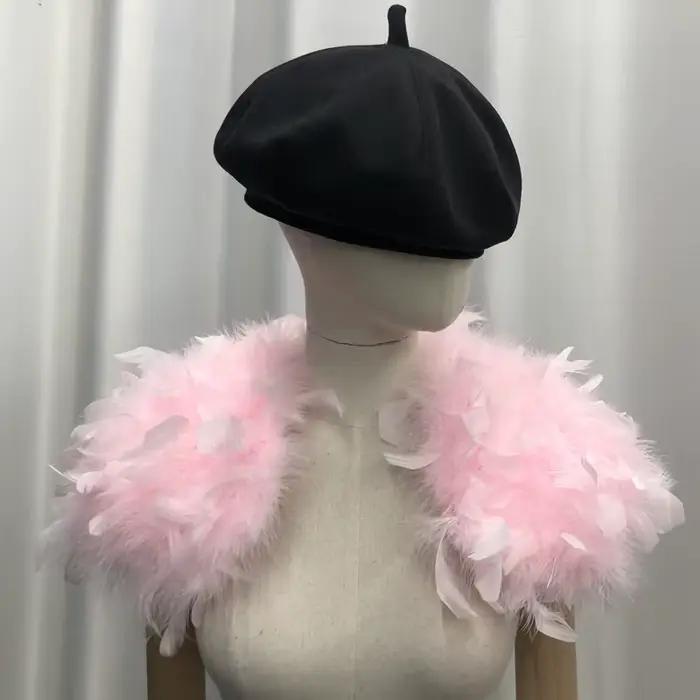 Élégant châle en plumes véritables pour femmes, mariées, accessoires de mariage, châle de fête de mariage toutes tailles, multicolore, très vendu