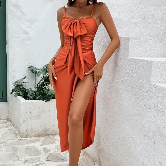 Nouveau Maillot de Bain Une Pièce Asymétrique à Nœud Papillon 2026 pour Femme