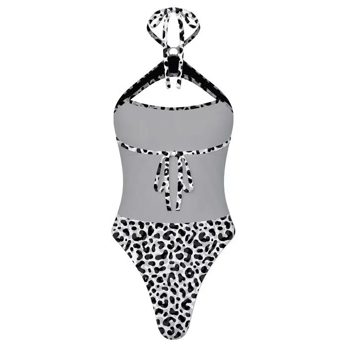 Maillot de bain une pièce imprimé léopard pour femme