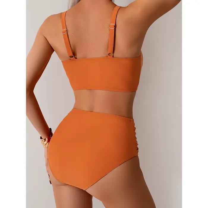 Taille haute Sexy Bikini ensemble Biquini maillots de bain femmes deux pièces maillot