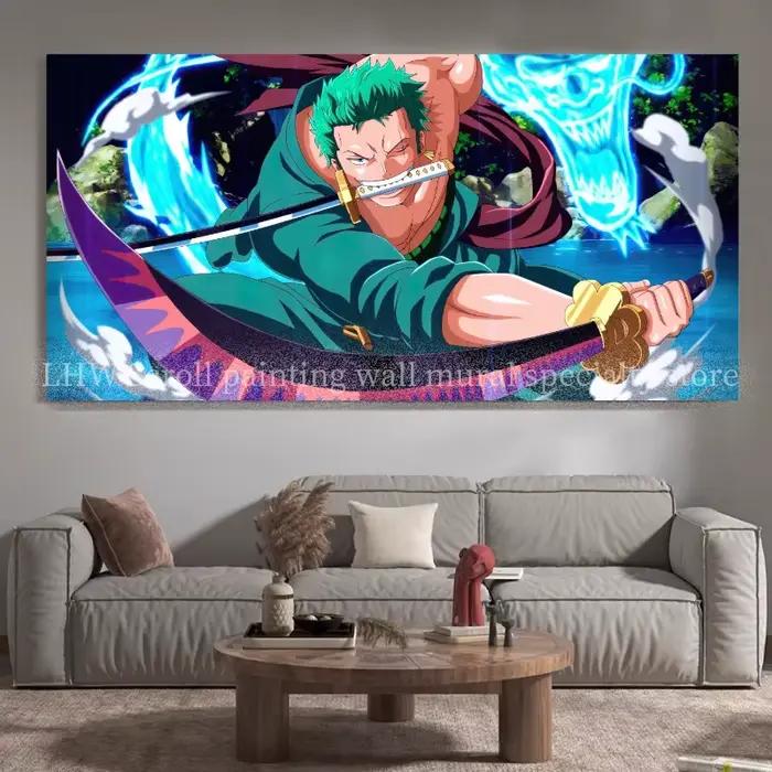 Affiche d'art de la collection de personnages One Piece pour la décoration murale du salon et de la chambre, cadeau d'anniversaire limité, papier peint manga