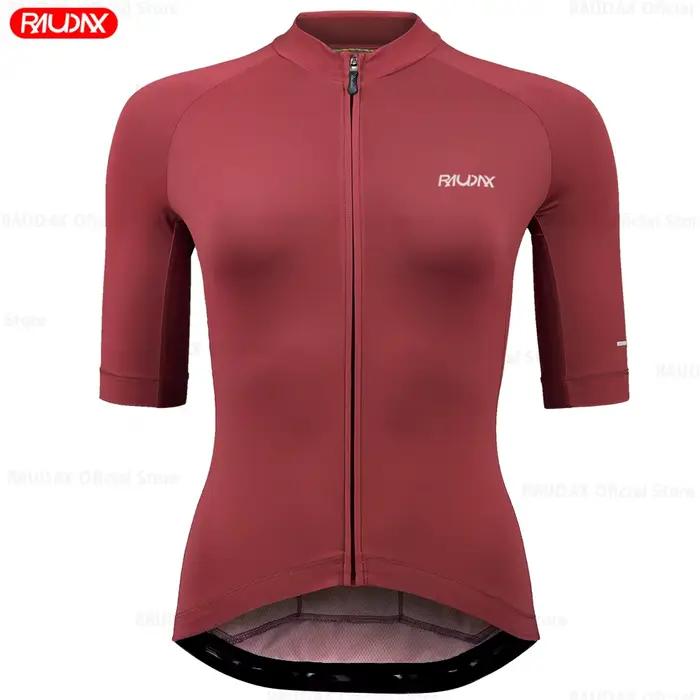 Maillot de cyclisme Raudax 2026 – 11 couleurs – Hauts de course à manches courtes pour cyclistes – Vêtements de cyclisme pour femmes