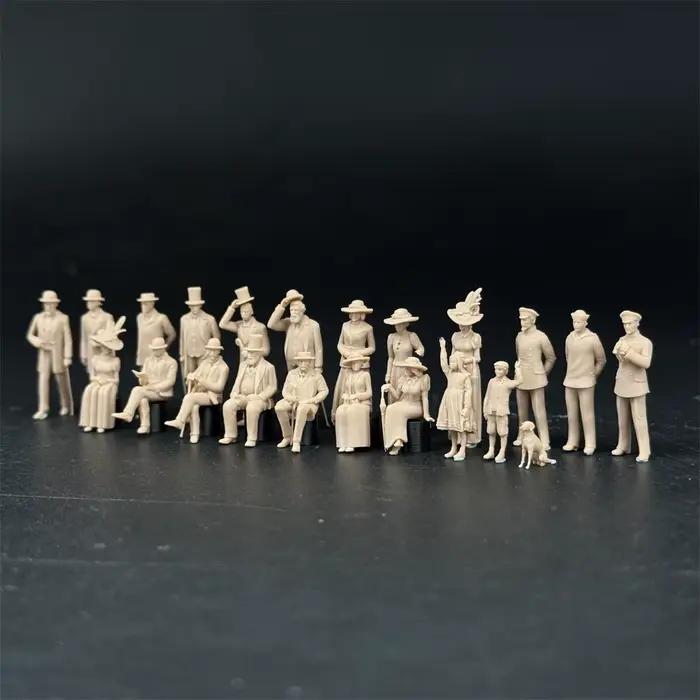 1/87HO 1/72 échelle l'équipage et les passagers des figurines Titaniques kits de modèles en résine Miniature historique militaire Wargaming