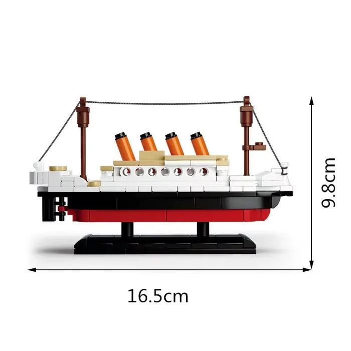 Décennie s de construction Titanic Sunshine pour enfants, série City classique, petit ensemble de bateaux, ensemble de briques créatives bricolage, jouets modèles, cadeau de Noël