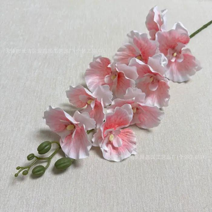 Branches de fleurs de Phalaenopsis artificielles, 95cm, toucher réel, fausses tiges d'orchidées papillon, Arrangement Floral, décoration de maison pour mariage