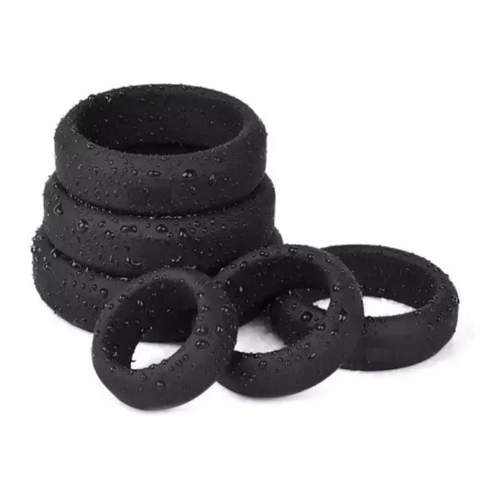 Anneau de pénis en Silicone, 6 tailles, verrouillage du scrotum, extension d'érection, retard de l'éjaculation, produits pour adultes, jouets sexuels pour hommes