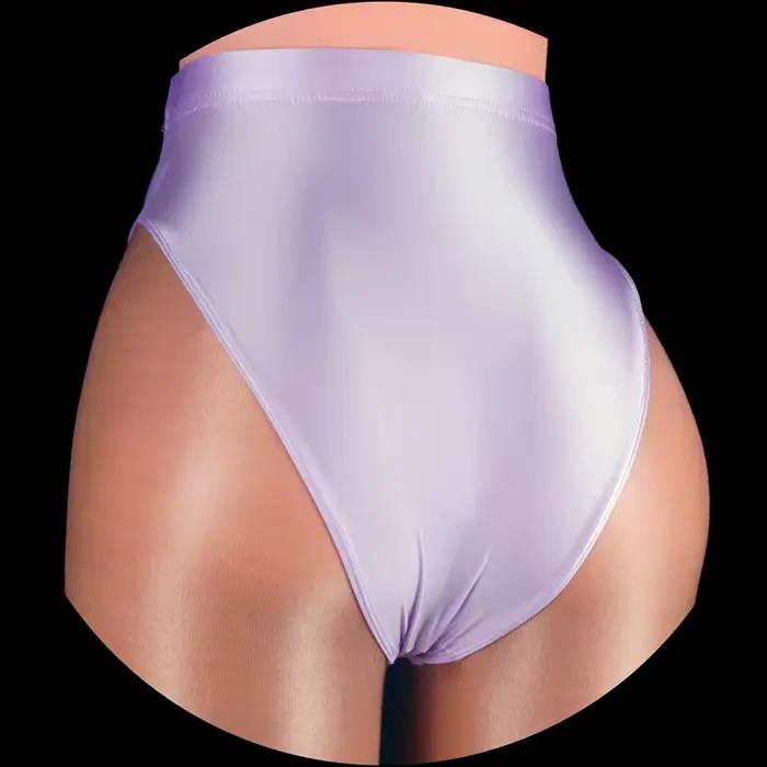 Culotte de bikini brillante à coupe haute pour femmes