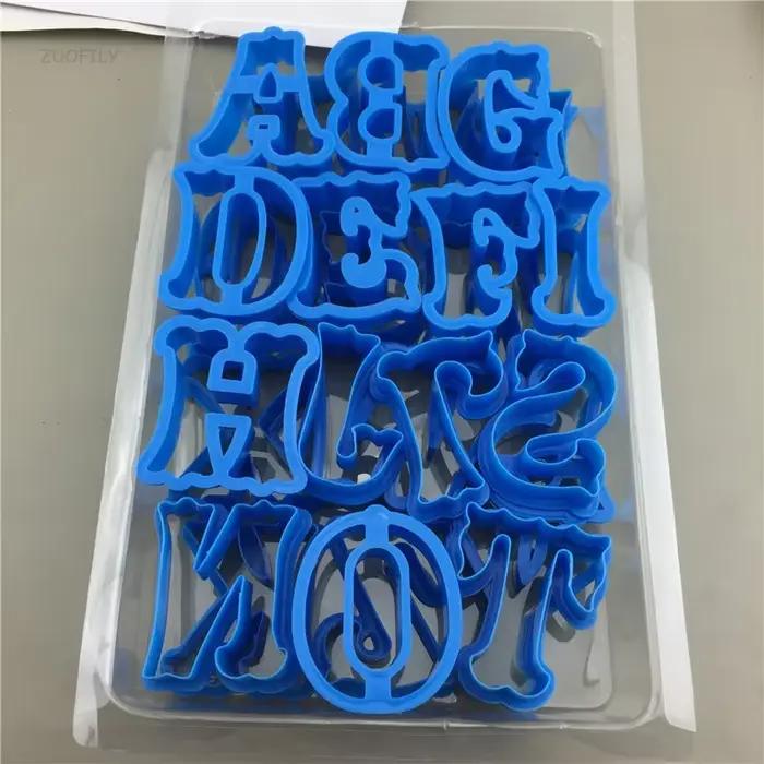 26 pièces/ensemble grande lettre anglaise emporte-pièce moules A-Z majuscule Alphabet Biscuit Fondant gaufreur timbres bricolage mot gâteau décoration