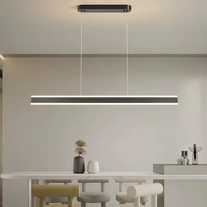 Lampes suspendues modernes simples salle à manger lumières pour salon salle à manger cuisine bureau Long Lustre Lustre décoration de la maison éclairage