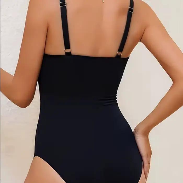 Maillot de bain une piece avec cordon de serrage a la taille motif degrade de couleurs pour femmes vacances plage haute elasticite nylon elasthanne