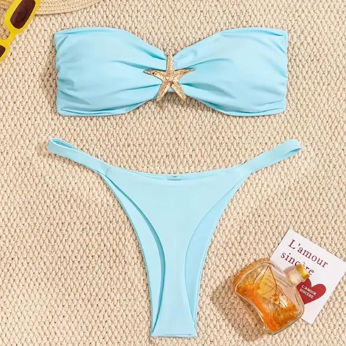Ensemble bikini bandeau sexy 2026 pour femme
