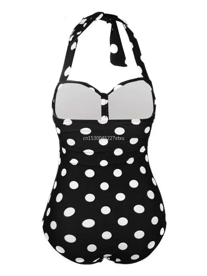 Grande taille une pièce Maillot De Bain rétro Dot maillots