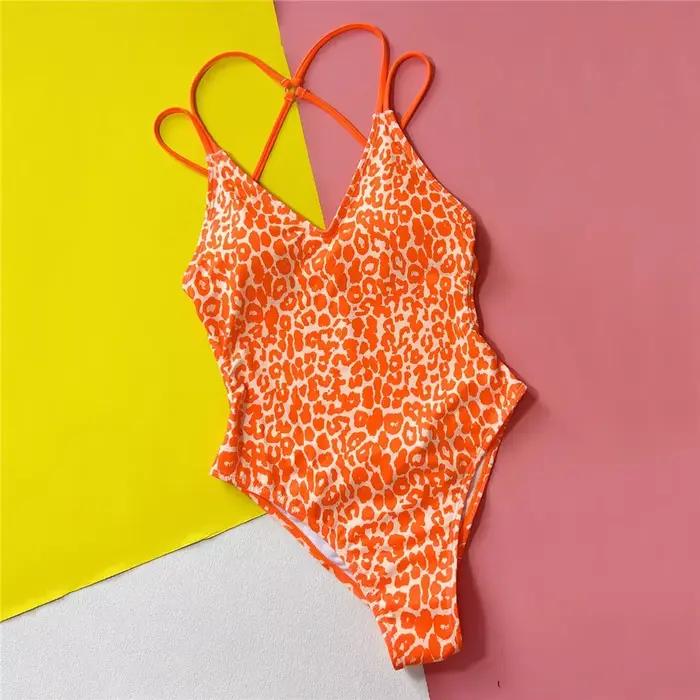 Maillot de bain une pièce imprimé léopard