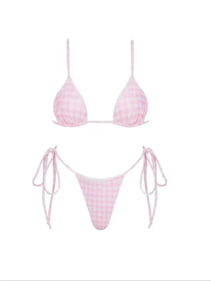 Ensemble de bikini sexy 2026 taille haute imprimé doré pour femme