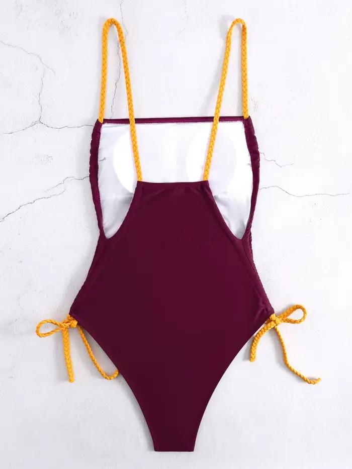 Maillot de bain une pièce femmes 2026 nouveau solide fronde Bandeau Sexy body maillots