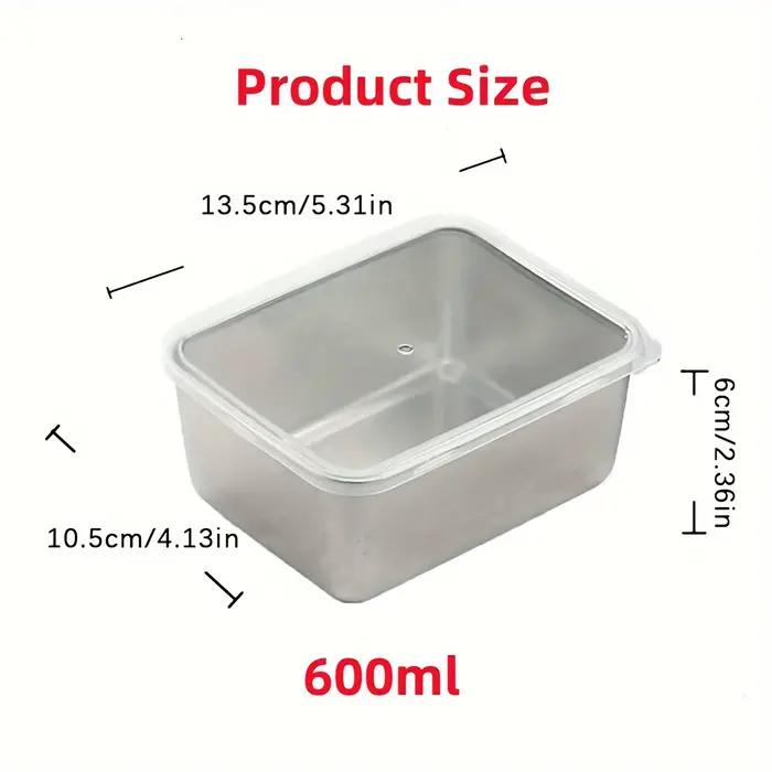Ensemble de conteneurs de stockage des aliments en acier inoxydable, 6 pièces, avec couvercles, étanches, empilables et réutilisables pour le Camping, les pique-niques et l'école