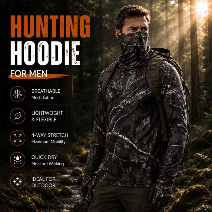 T-shirt de pêche anti-UV à manches longues pour homme, anti-moustiques, coupe décontractée