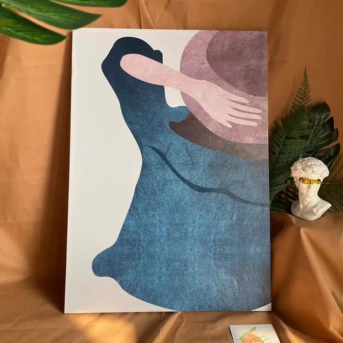 Cadre intérieur imprimé sur toile en bois, grande taille 60x120 40x60cm, cadre Photo en bois, peinture à l'huile, toile, peinture diamant, cadres d'art muraux