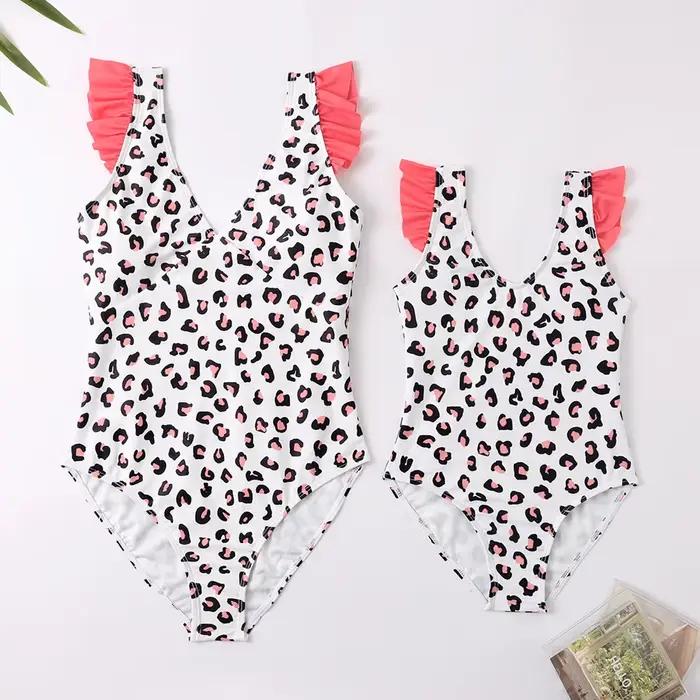 Maillot de bain une pièce pour mère et fille, bikini, vêtements de plage