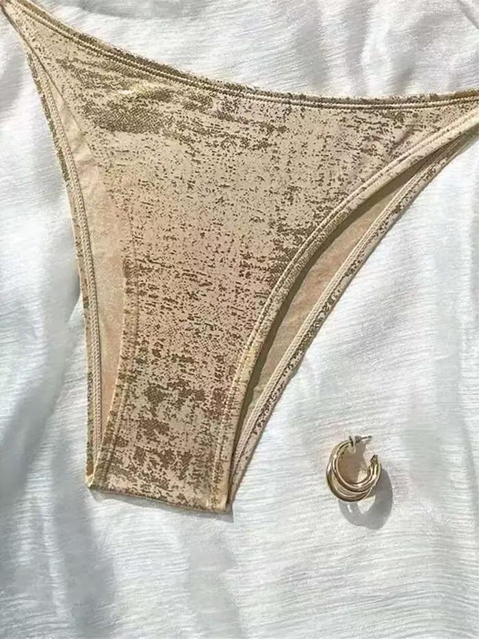 Maillot de bain bikini scintillant à paillettes pour femme