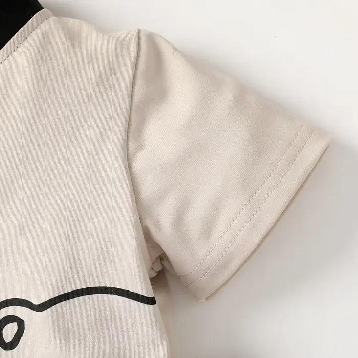Ensemble de Vêtements pour Garçon, Haut à Manches Courtes et Short, Tenue de ixd'Anniversaire pour Enfant de 1 à 6 Ans, 2 Pièces