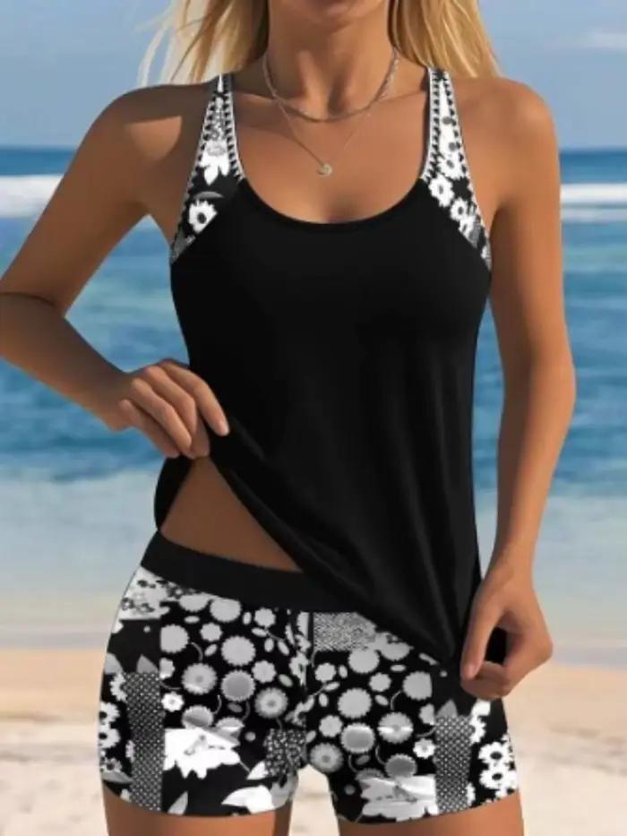Tankini Nouveau Maillot de Bain Grande Taille Femme