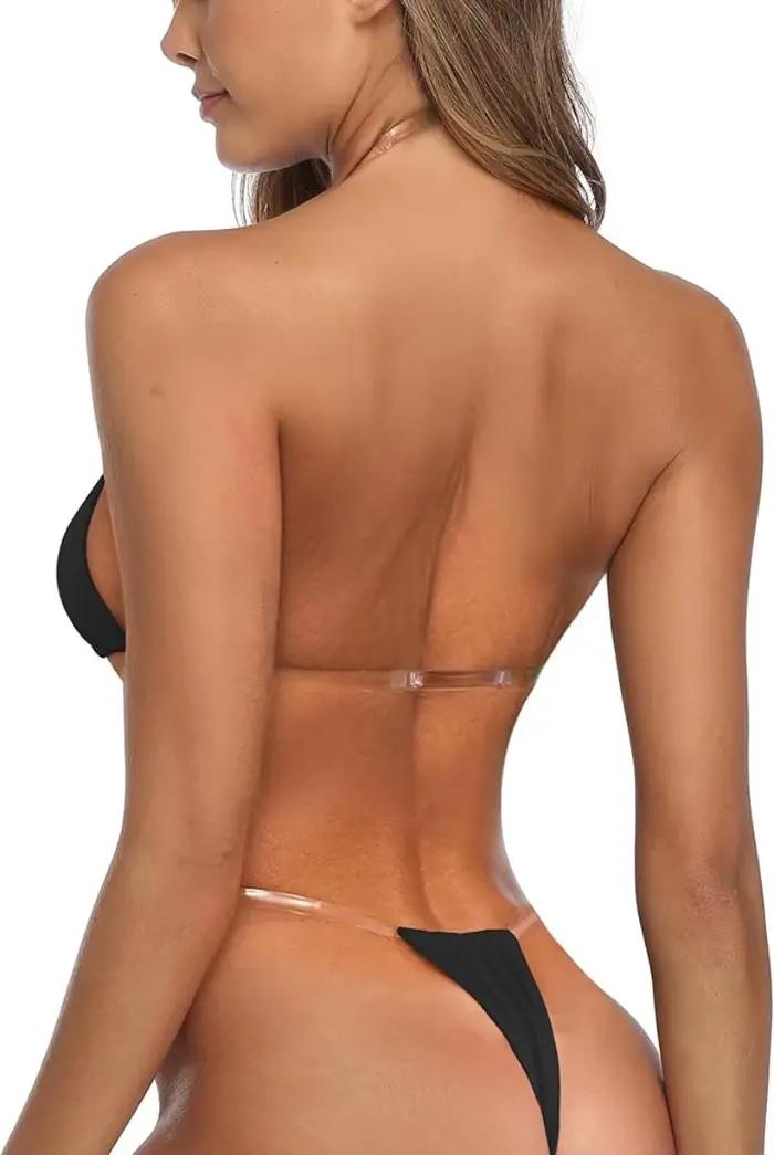 Bikini Femme Micro String Brésilien Effronté Style Jeune Pour Plage Ou Piscine Occasions Spéciales