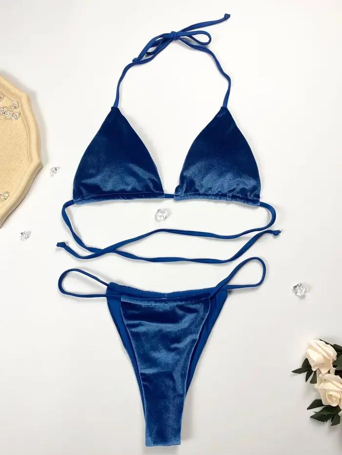 Maillot de bain sexy en velours pour femme